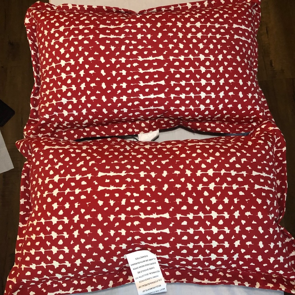 Pair of outdoor patio pillows